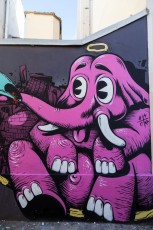 Rétro graffitism et Hobz - Rue du Volga 20è - Septembre 2016