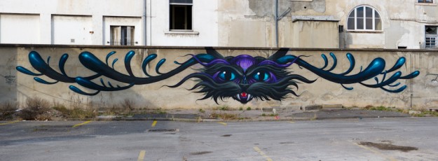 Jeff Soto - Le chat terrible - Lyon quartier Confluences - Avril 2012
