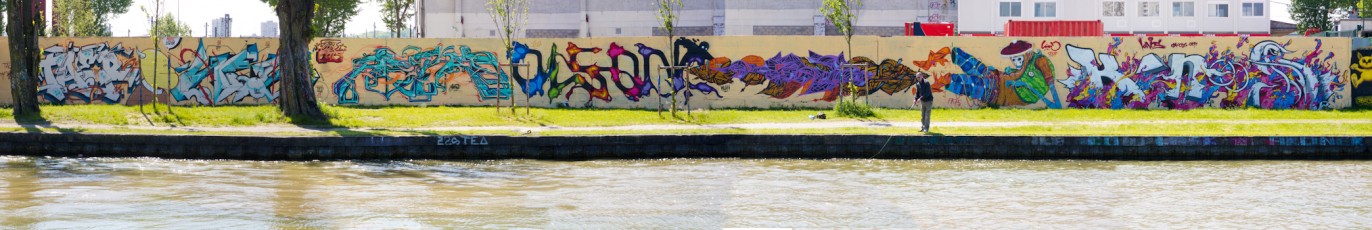 OnOff sur les bords du canal de l'Ourcq (Noisy-le-Sec - 93) - Taer, Astro, Olson, Limo et Kanos - Mai 2012