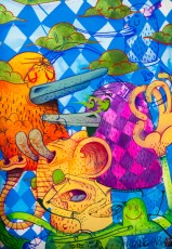 Alëxone Exposition "Paper Party" à la galerie Lefeuvre du 18 au 28 octobre. Avec les artistes Mist, Jonone, Invader, Ella & Pitr, Horfee, Hopare, Alëxone, Sumo, Titi Freak, Sickboy, Mr Jago, Philippe Bonan, Mad C, Stohead et Remed.