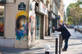 C215 et Nick Walker - Rue Scarron 11è - Octobre 2012