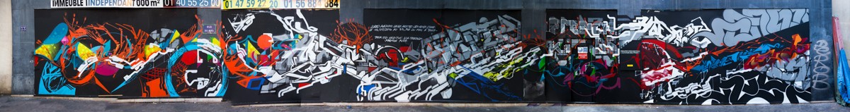 Frenchkiss - Lek, LEGZ, Arnaud Liard, Ogre, Hoctez, Swiz et Alëxone - Rue du Mail 02è - Juillet 2014