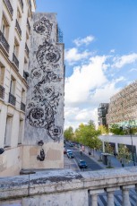 Yz pour la Nuit Blanche du samedi 4 octobre 2014. Sur l'Itinéraire de Grande Randonée Artistique - Rue du Chevaleret - Paris 13è.