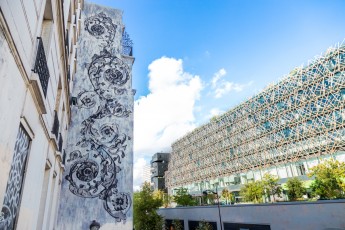 Yz pour la Nuit Blanche du samedi 4 octobre 2014. Sur l'Itinéraire de Grande Randonée Artistique - Rue du Chevaleret - Paris 13è.