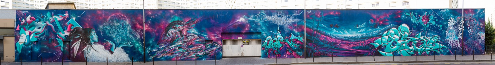 Bruss, Alex, Hopare, Mandrak, Ogre, Seyb, Brock, Shekra et Clrc - Rue des Maronites 20è - Novembre 2014