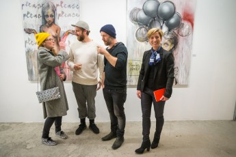 HERAKUT avec Mademoiselle Maurice, Reka et Mathilde Jourdain.- "SANS-TITRE" expo collective à la galerie Mathgoth, du 16 janvier au 12 février 2015.