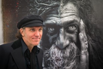 Jef Aérosol et Lee Jeffries à l'exposition "Synergy" - Galerie Mathgoth, mars 2015