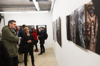 Jef Aérosol et Lee Jeffries à l'exposition "Synergy" - Galerie Mathgoth, mars 2015