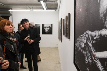 Jef Aérosol et Lee Jeffries à l'exposition "Synergy" - Galerie Mathgoth, mars 2015