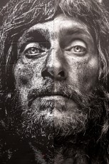 Jef Aérosol et Lee Jeffries à l'exposition "Synergy" - Galerie Mathgoth, mars 2015