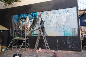 Herakut - Le M.U.R. N°195 - Work in process - Rue Oberkampf 11è - Octobre 2015