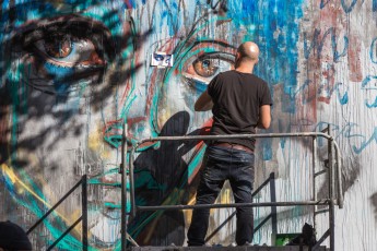 Herakut - Le M.U.R. N°195 - Work in process - Rue Oberkampf 11è - Octobre 2015