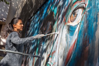 Herakut - Le M.U.R. N°195 - Work in process - Rue Oberkampf 11è - Octobre 2015