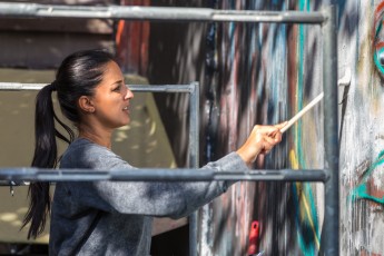 Herakut - Le M.U.R. N°195 - Work in process - Rue Oberkampf 11è - Octobre 2015