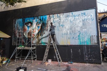 Herakut - Le M.U.R. N°195 - Work in process - Rue Oberkampf 11è - Octobre 2015