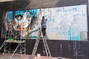 Herakut - Le M.U.R. N°195 - Work in process - Rue Oberkampf 11è - Octobre 2015