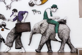 "Everyday Life Circus" exposition de Levalet à la galerie Openspace du 7 mai au 4 juin 2016