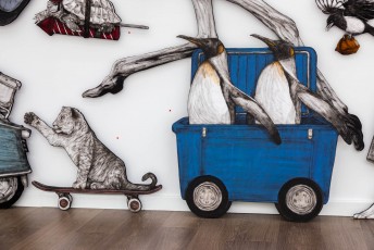 "Everyday Life Circus" exposition de Levalet à la galerie Openspace du 7 mai au 4 juin 2016