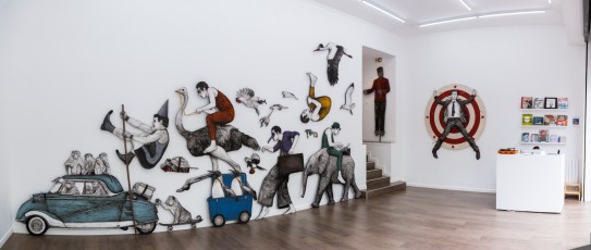 "Everyday Life Circus" exposition de Levalet à la galerie Openspace du 7 mai au 4 juin 2016