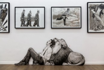 "Everyday Life Circus" exposition de Levalet à la galerie Openspace du 7 mai au 4 juin 2016