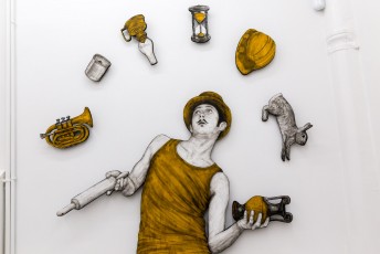 "Everyday Life Circus" exposition de Levalet à la galerie Openspace du 7 mai au 4 juin 2016