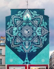 Shepard Fairey (Obey Giant) @ Paris...Finish !... Bravo and thank you Shepard for this wonderful wall !... Et un grand merci à Mehdi et l'équipe de la Galerie Itinerrance pour avoir fait que ça se réalise !...
