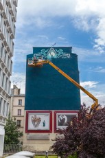 Shepard Fairey - Earth Crisis - Work in progress day 1 - Rue Jeanne d'Arc - Paris 13è - 18 Juin 2016