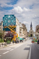 Shepard Fairey - Earth Crisis - Work in progress day 2 - Rue Jeanne d'Arc - Paris 13è - 19 Juin 2016