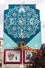 Shepard Fairey - Earth Crisis - Work in progress day 2 - Rue Jeanne d'Arc - Paris 13è - 19 Juin 2016