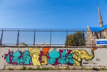 Rétro graffitism - Ortopark - Boulevard de Ménilmontant 11è - Septembre 2016