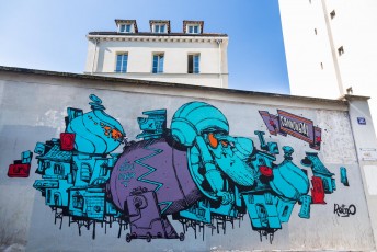 Rétro graffitism - Rue des Pyrénées 20è - Septembre 2016