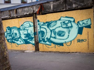 Rétro graffitism - Rue des Pyrénées 20è - Mai 2016
