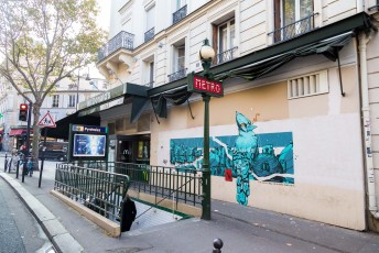 Rétro Graffitism et Arnaud Liard - Ortopark - Avenue Simon Bolivar 19è - Septembre 2016