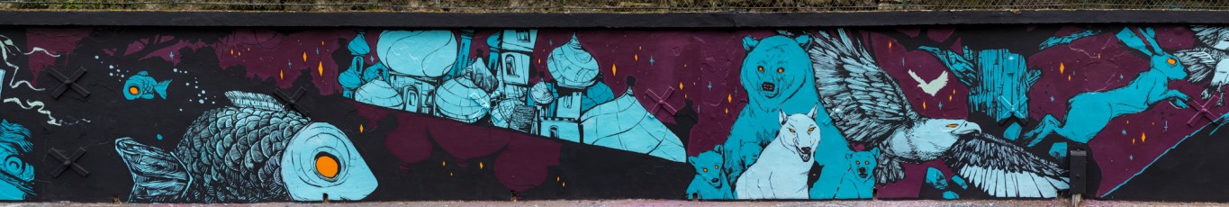 Rétro graffitism - La Princesse Grenouille - Square Karcher - Rue des Pyrénées 20è - Mars 2017