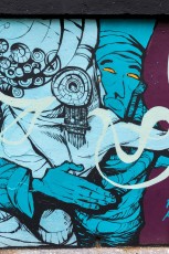 Rétro graffitism - La Princesse Grenouille - Square Karcher - Rue des Pyrénées 20è - Mars 2017