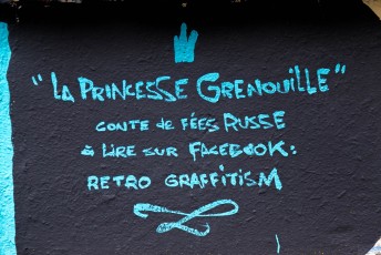 Rétro graffitism - La Princesse Grenouille - Square Karcher - Rue des Pyrénées 20è - Mars 2017