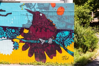 Rétro graffitism - Rue Henri Duvernois 20è - Juin 2017