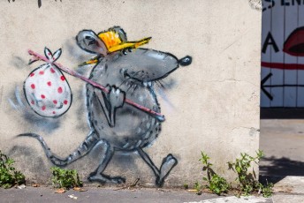 Twopy - Les Grands Voisins pour 14arts - Avenue Denfert-Rochereau 14è - Juin 2017