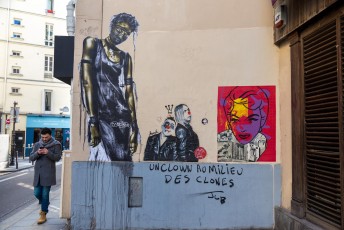 Eddie Colla, Mimi le Clown et FKDL - Rue Poissonnières 02è - Mars 2018