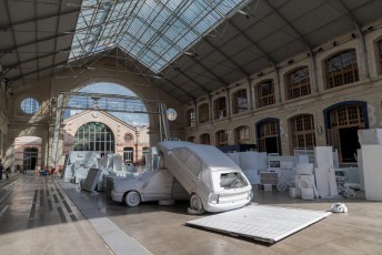 "Fragments urbains" exposition de Vhils au 104 du 19 mai au 29 juillet 2018