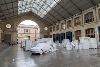 "Fragments urbains" exposition de Vhils au 104 du 19 mai au 29 juillet 2018