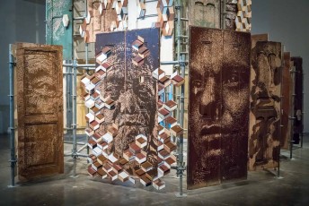 "Fragments urbains" exposition de Vhils au 104 du 19 mai au 29 juillet 2018