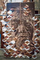 "Fragments urbains" exposition de Vhils au 104 du 19 mai au 29 juillet 2018