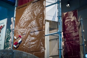 "Fragments urbains" exposition de Vhils au 104 du 19 mai au 29 juillet 2018