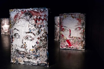 "Fragments urbains" exposition de Vhils au 104 du 19 mai au 29 juillet 2018