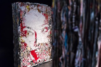 "Fragments urbains" exposition de Vhils au 104 du 19 mai au 29 juillet 2018