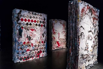 "Fragments urbains" exposition de Vhils au 104 du 19 mai au 29 juillet 2018