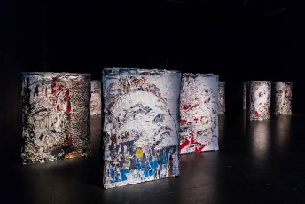 "Fragments urbains" exposition de Vhils au 104 du 19 mai au 29 juillet 2018