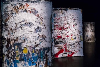 "Fragments urbains" exposition de Vhils au 104 du 19 mai au 29 juillet 2018