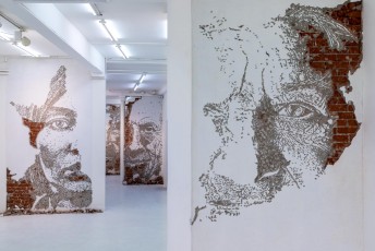 "Fragments urbains" exposition de Vhils à la galerie Magda Danysz du 19 mai au 29 juillet 2018